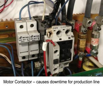 Motor Contactor Hot Spot - Problems for production Line